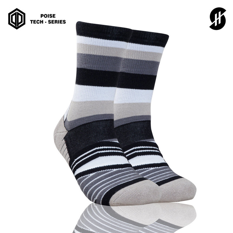 KAOS KAKI BASKET STAY HOOPS SDHX Black Poise Tech-Series Socks